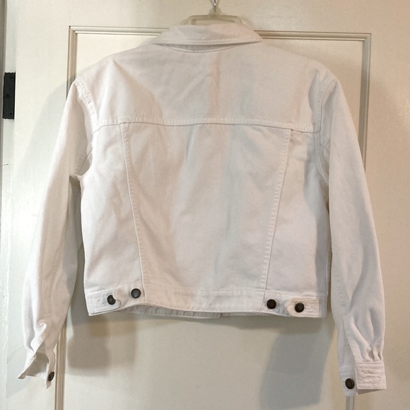 Liz Claiborne white Jean jacket, size SP - Picture 2 of 4